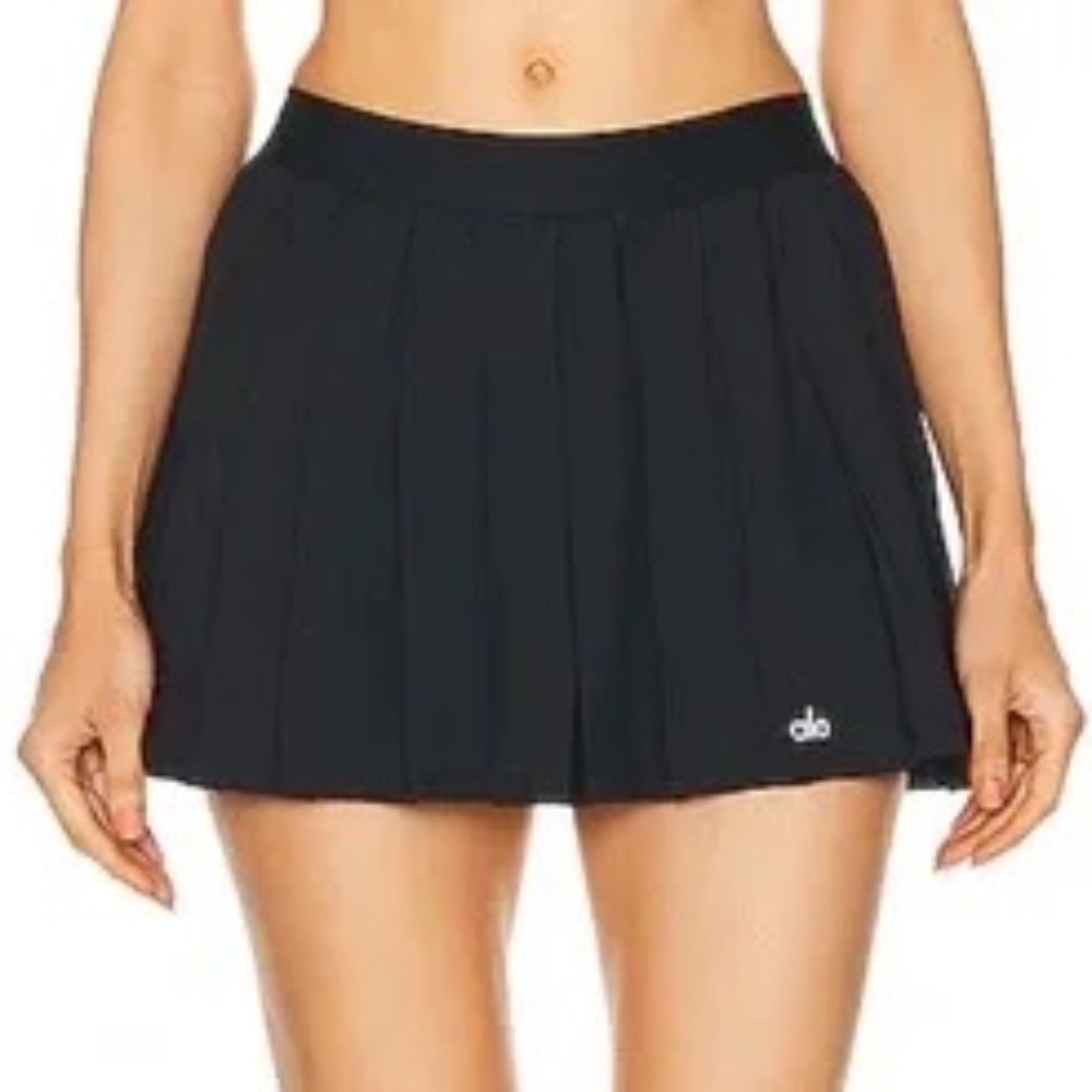 Alo Yoga Varsity Tennis Skirt Black